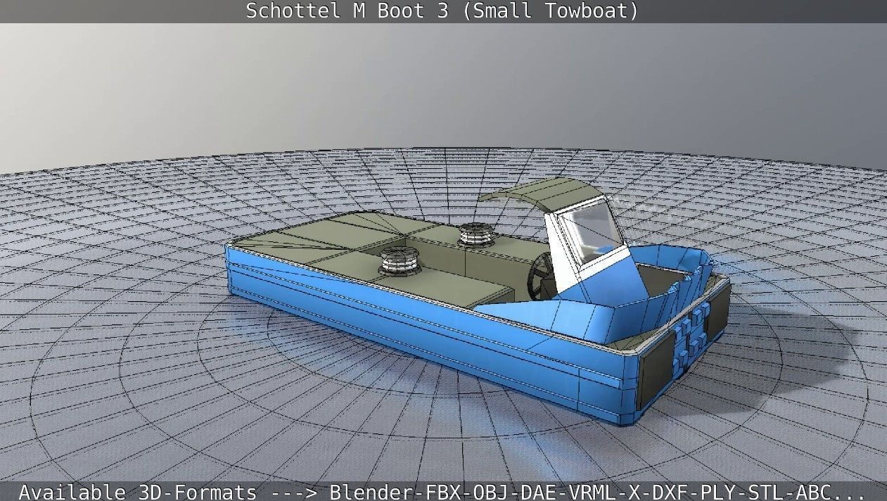 Schottel M Boot 3 Low-poly 3D model_62