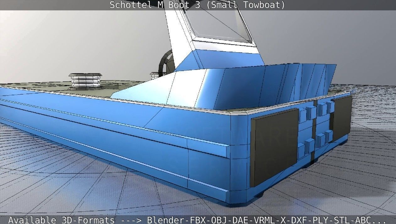Schottel M Boot 3 Low-poly 3D model_91