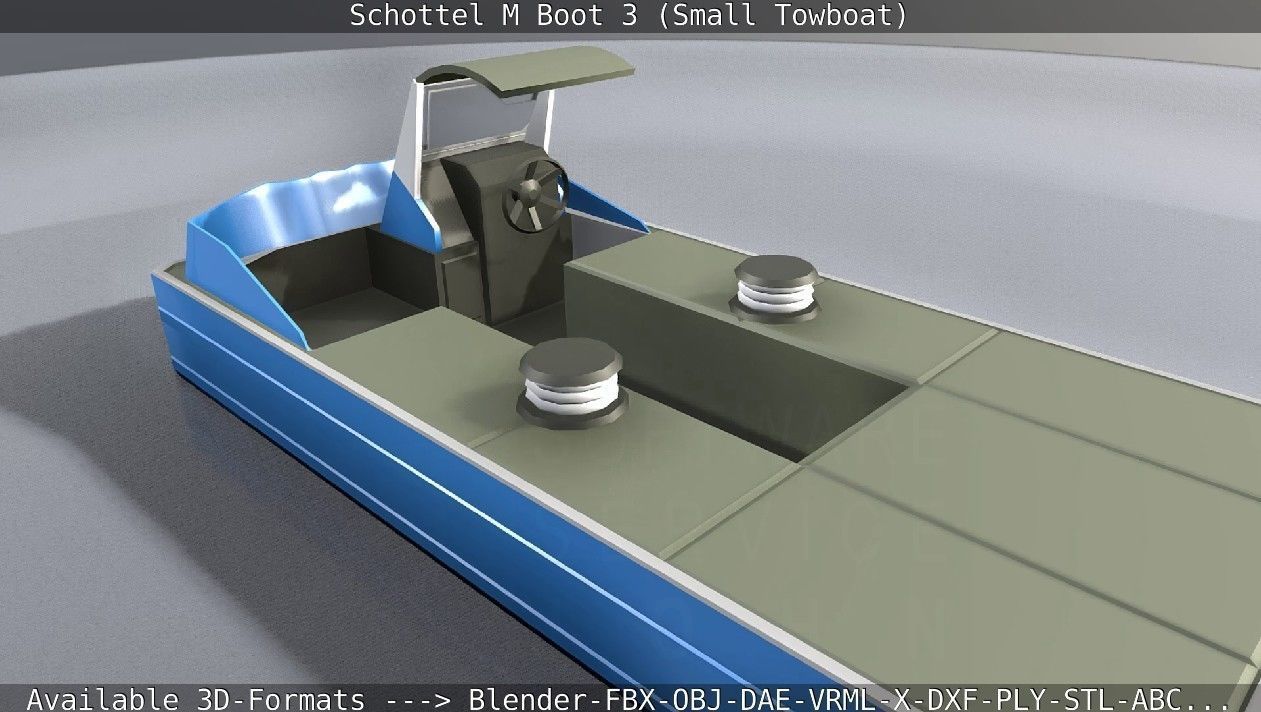 Schottel M Boot 3 Low-poly 3D model_87