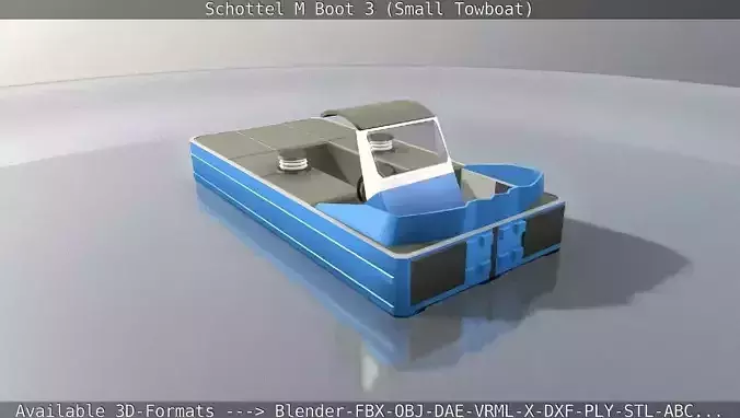 Schottel M Boot 3 Low-poly 3D model