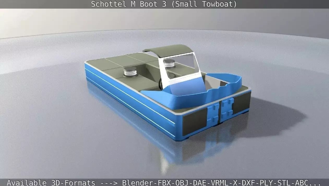 Schottel M Boot 3 Low-poly 3D model_0