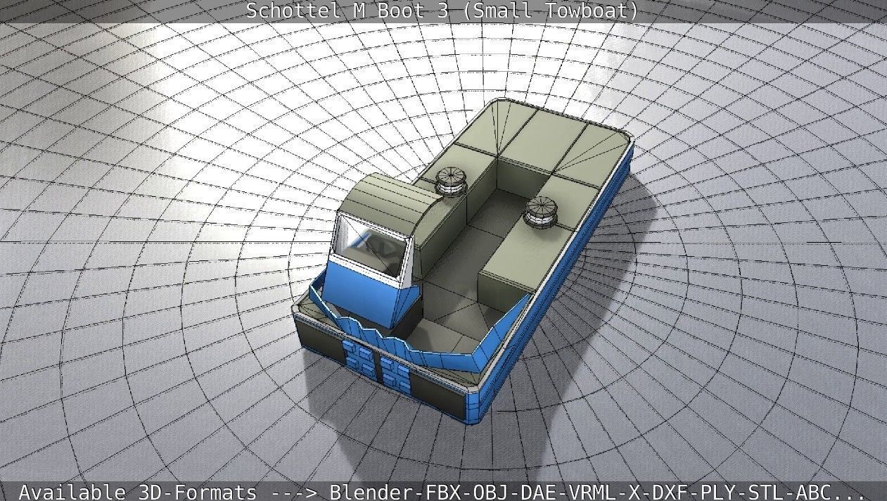 Schottel M Boot 3 Low-poly 3D model_36