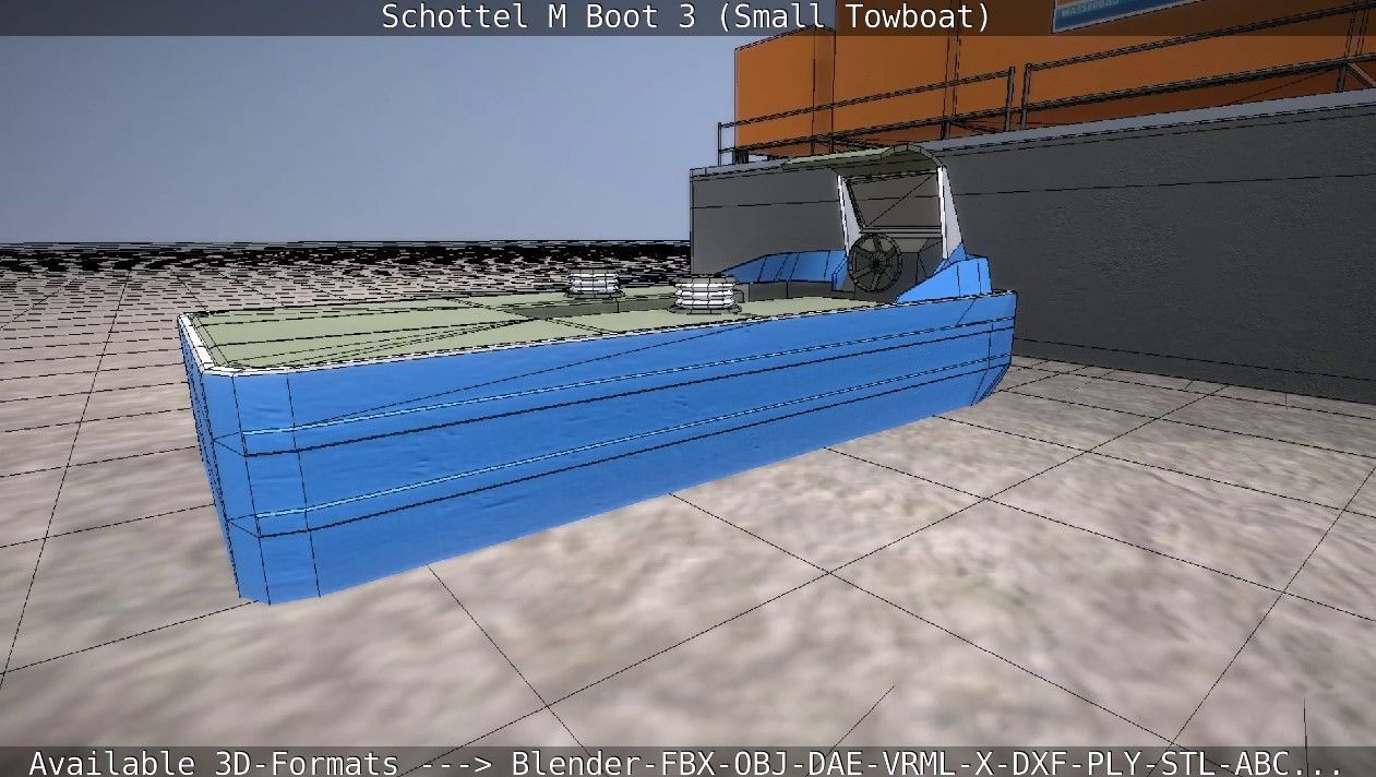 Schottel M Boot 3 Low-poly 3D model_42