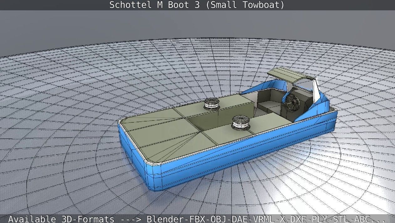 Schottel M Boot 3 Low-poly 3D model_61