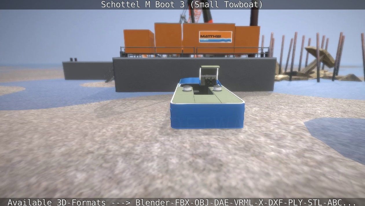 Schottel M Boot 3 Low-poly 3D model_46