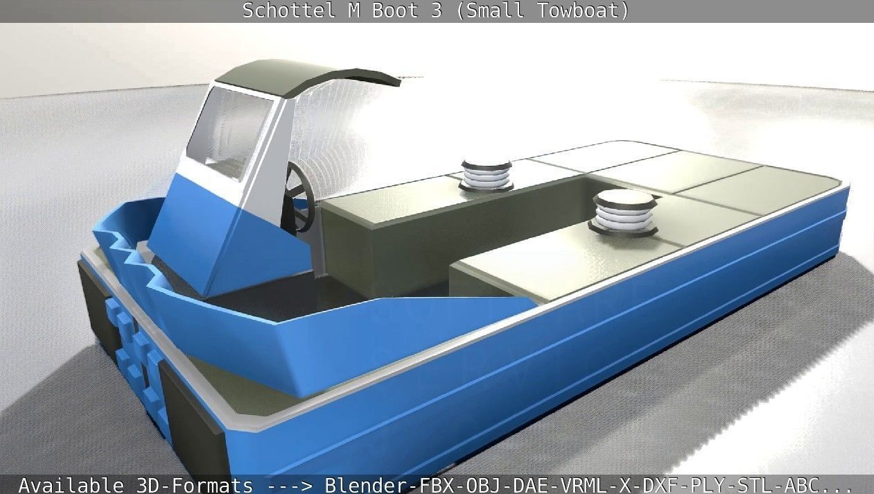 Schottel M Boot 3 Low-poly 3D model_86