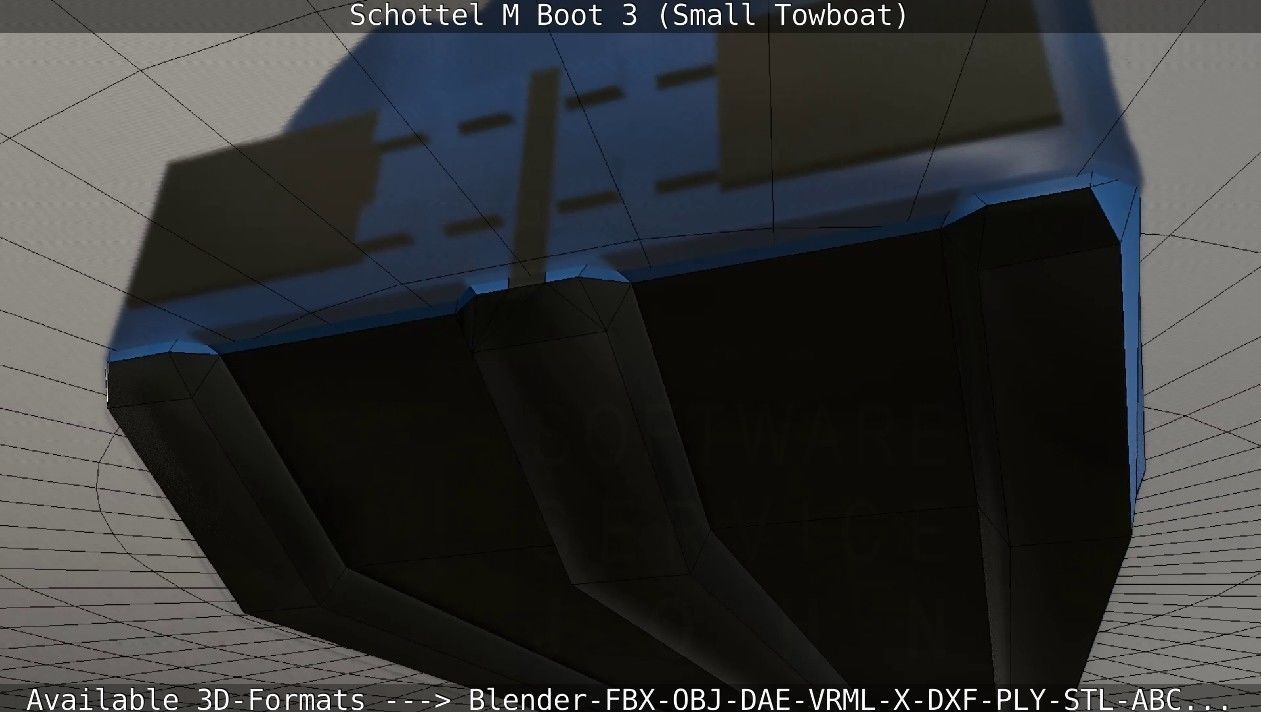 Schottel M Boot 3 Low-poly 3D model_79