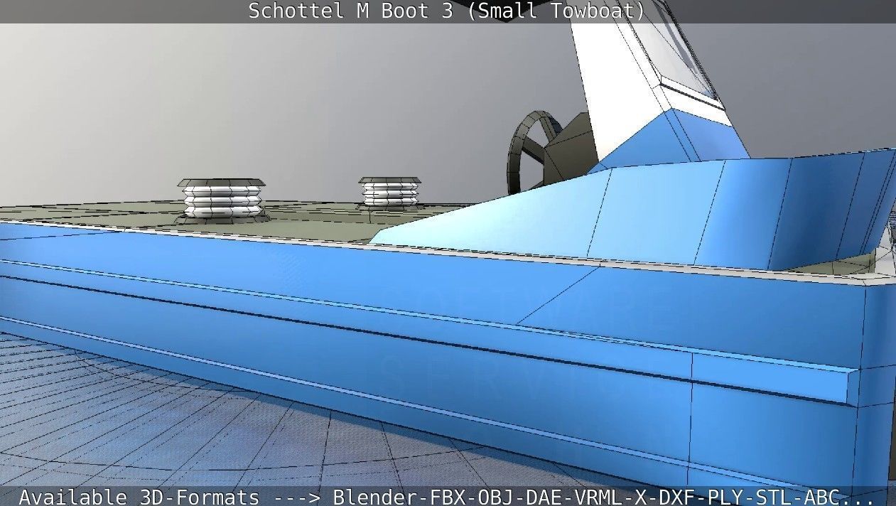 Schottel M Boot 3 Low-poly 3D model_90