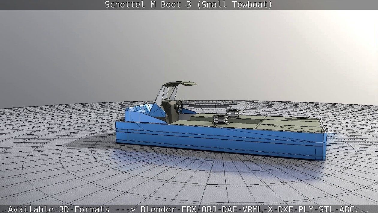 Schottel M Boot 3 Low-poly 3D model_6