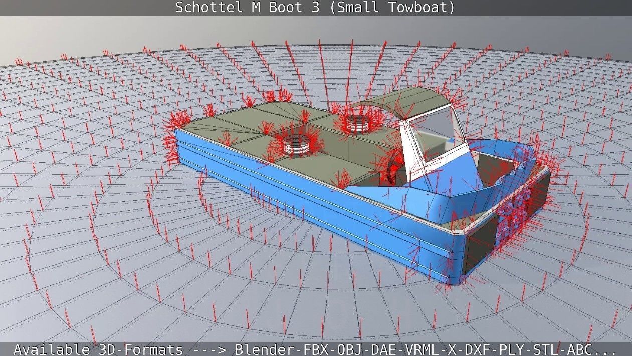 Schottel M Boot 3 Low-poly 3D model_81