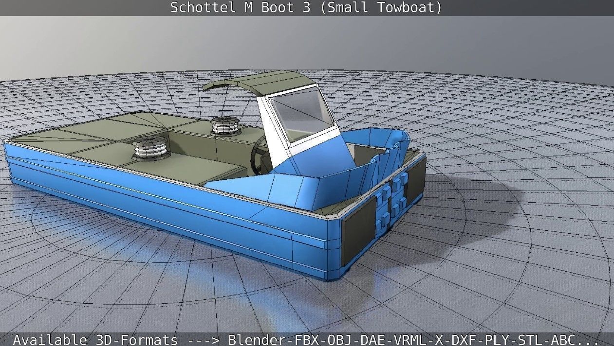 Schottel M Boot 3 Low-poly 3D model_63