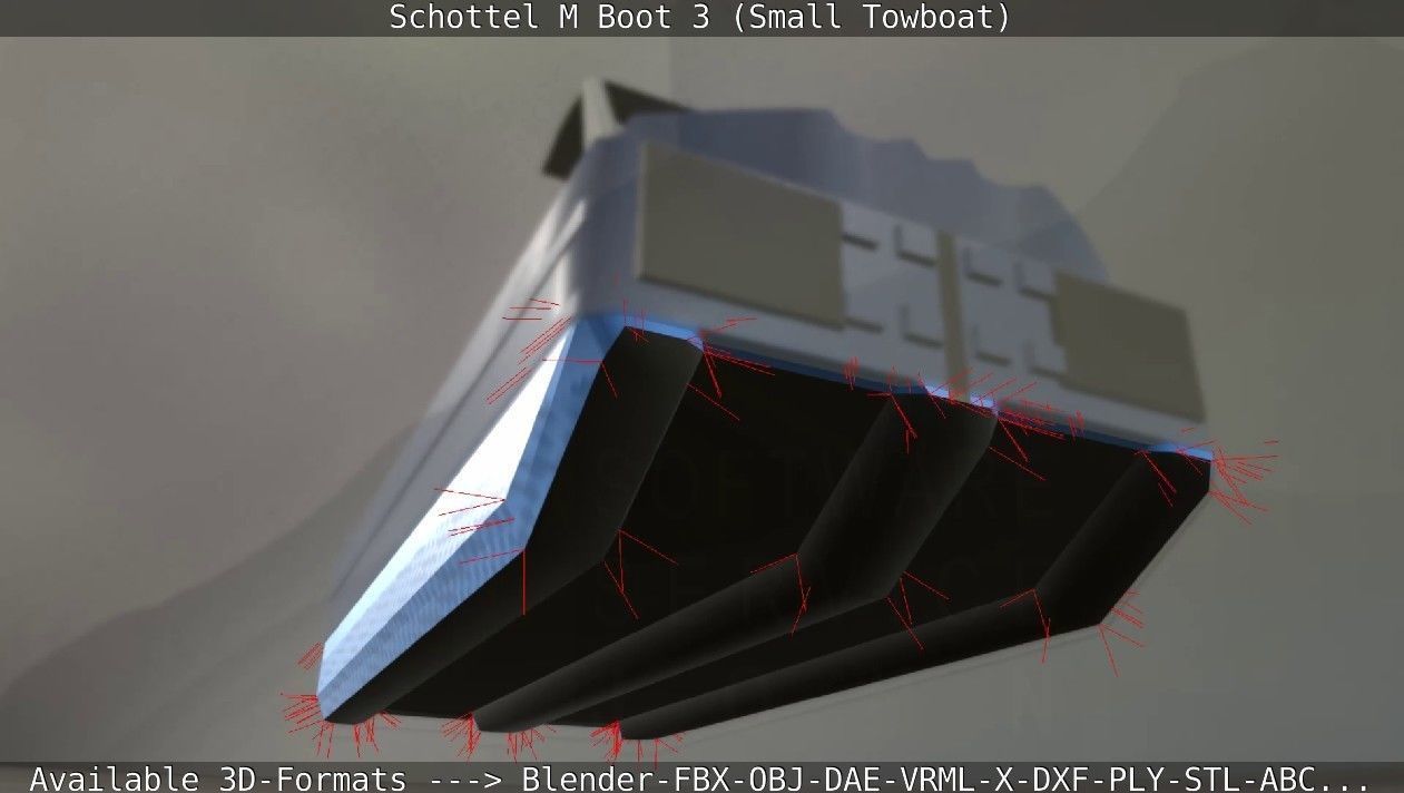 Schottel M Boot 3 Low-poly 3D model_73