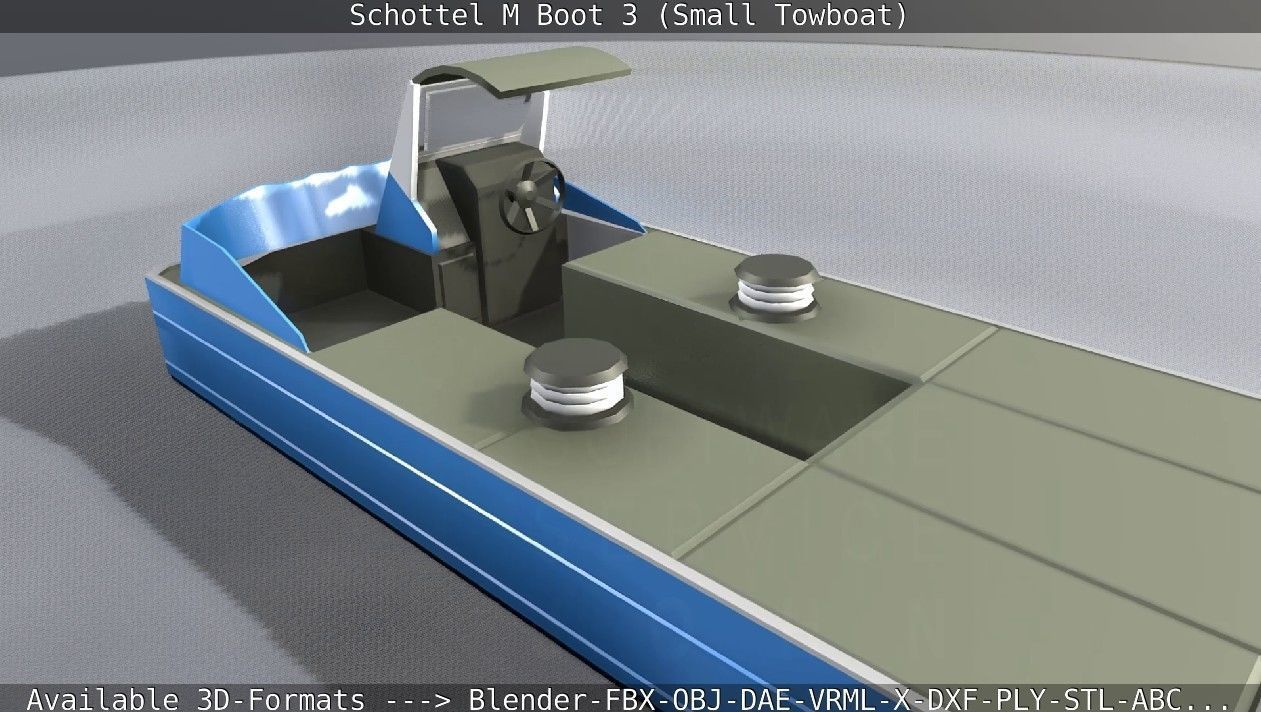 Schottel M Boot 3 Low-poly 3D model_35