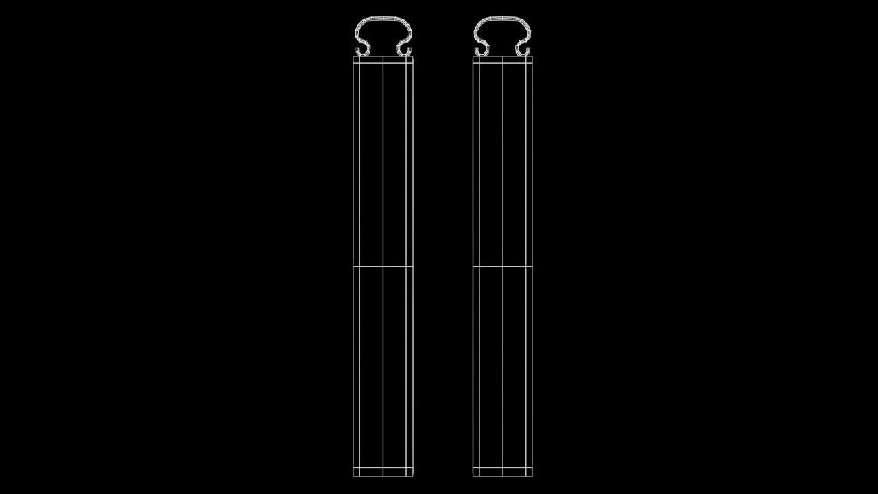 Chinese Couplet Low-poly 3D model_7