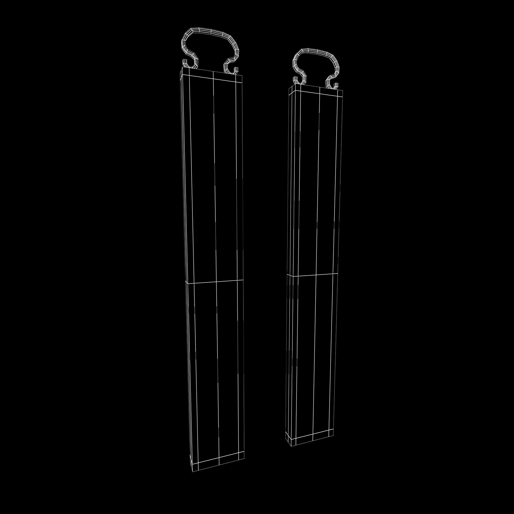 Chinese Couplet Low-poly 3D model_5