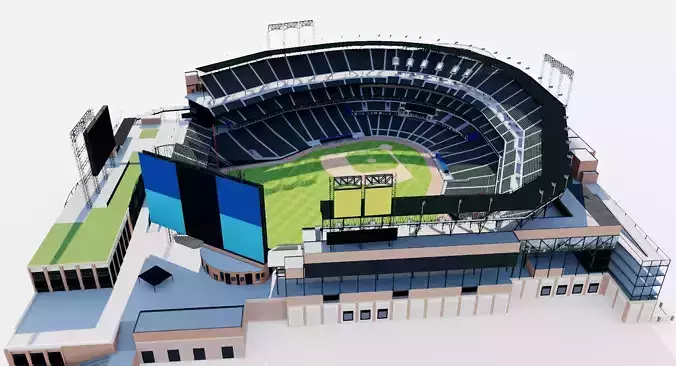 Citi Field - New York Mets Baseball Stadium 3D model