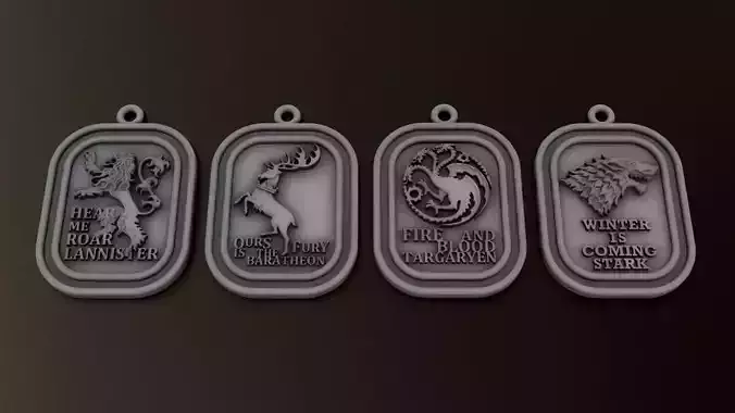 Game of Throne Pendants set