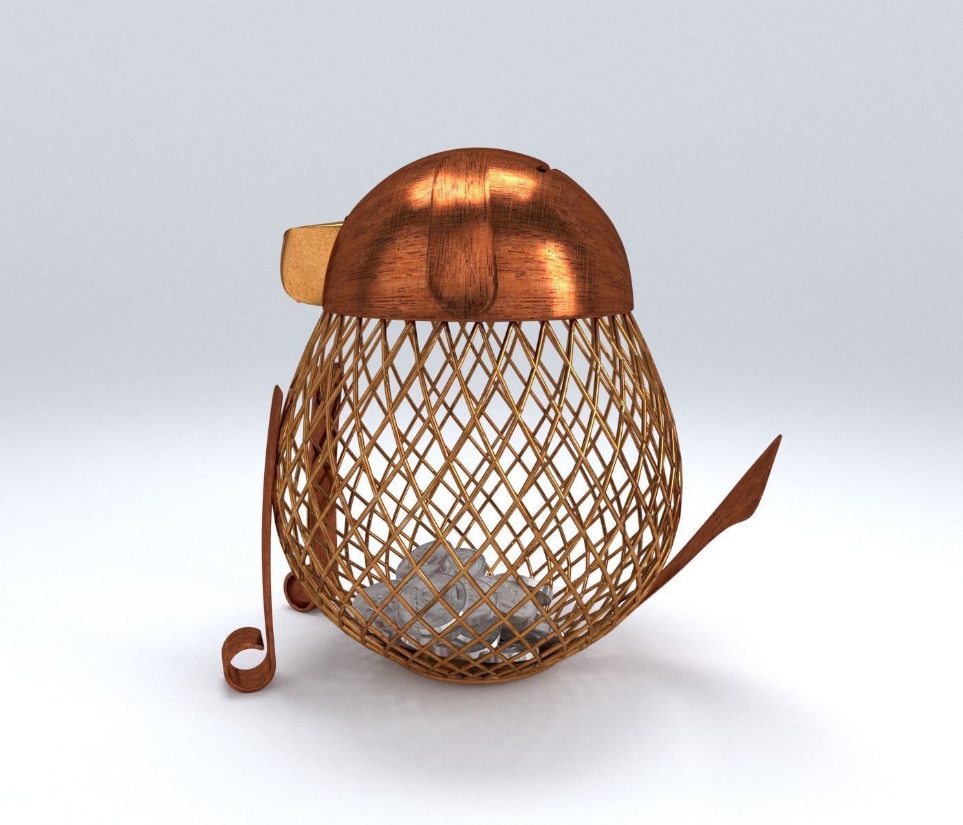 Dog for coins 3D model_7