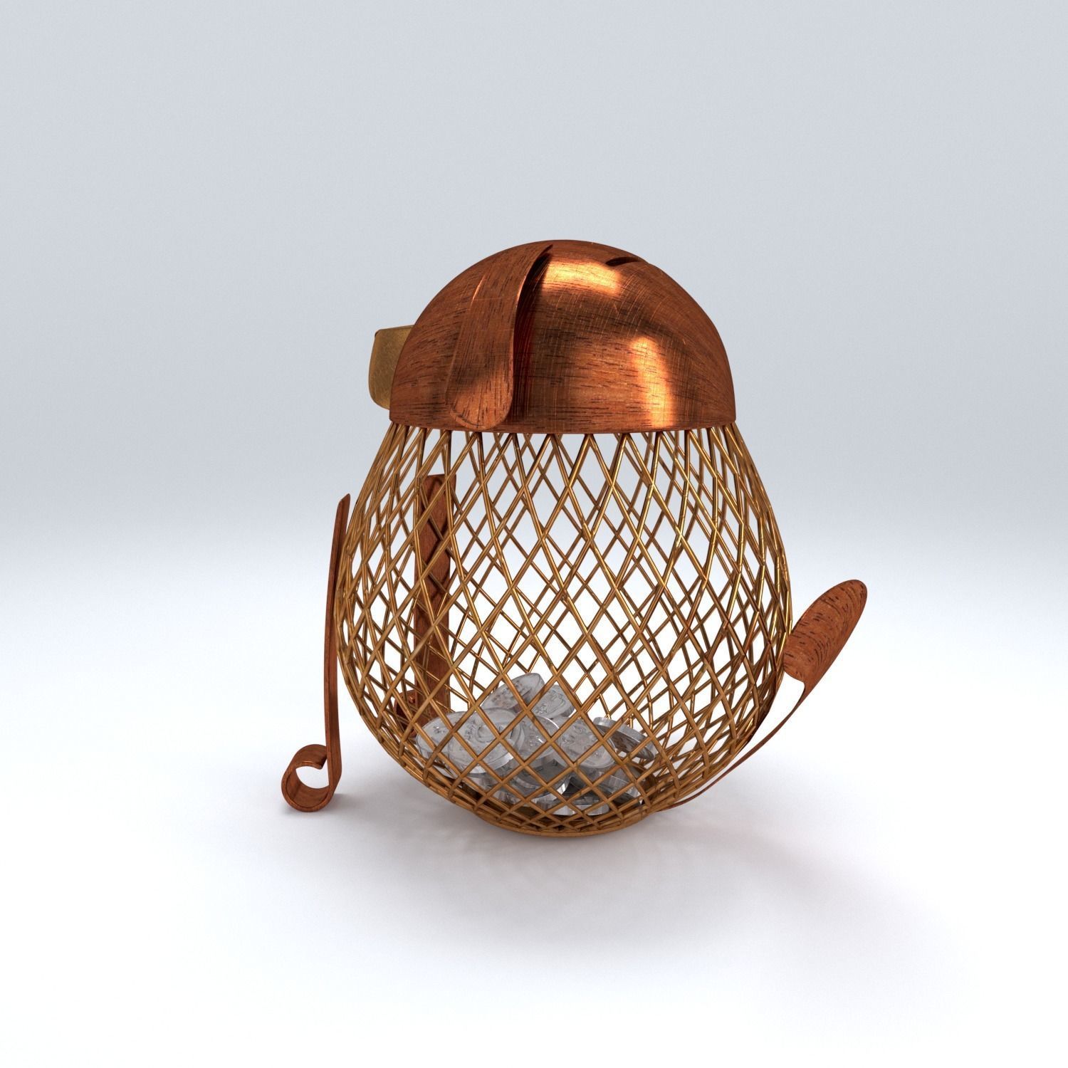 Dog for coins 3D model_8