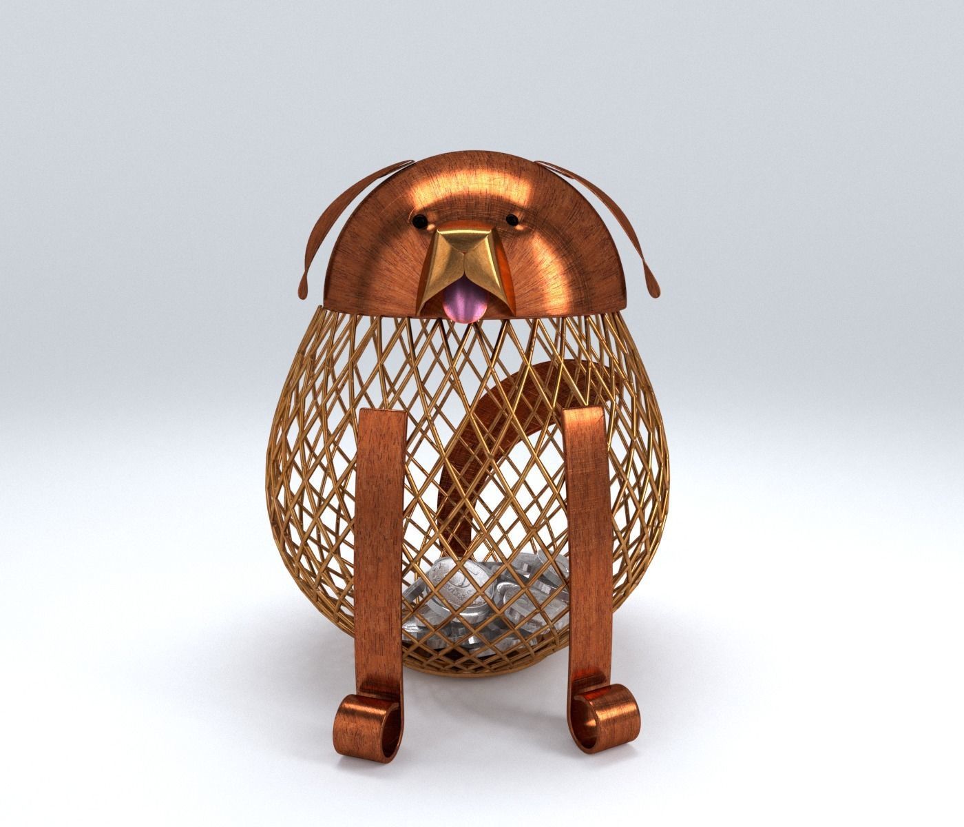 Dog for coins 3D model_5