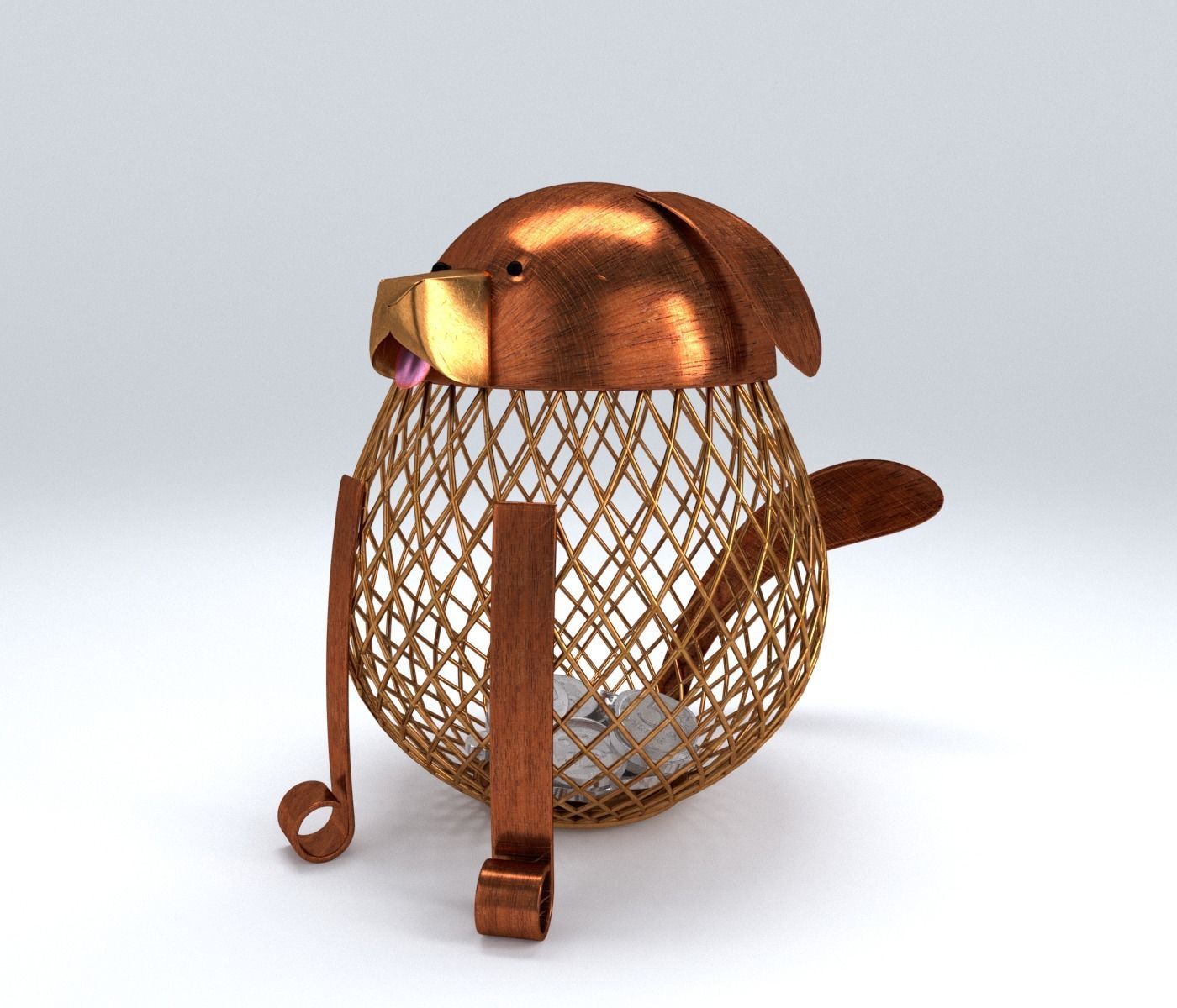 Dog for coins 3D model_6