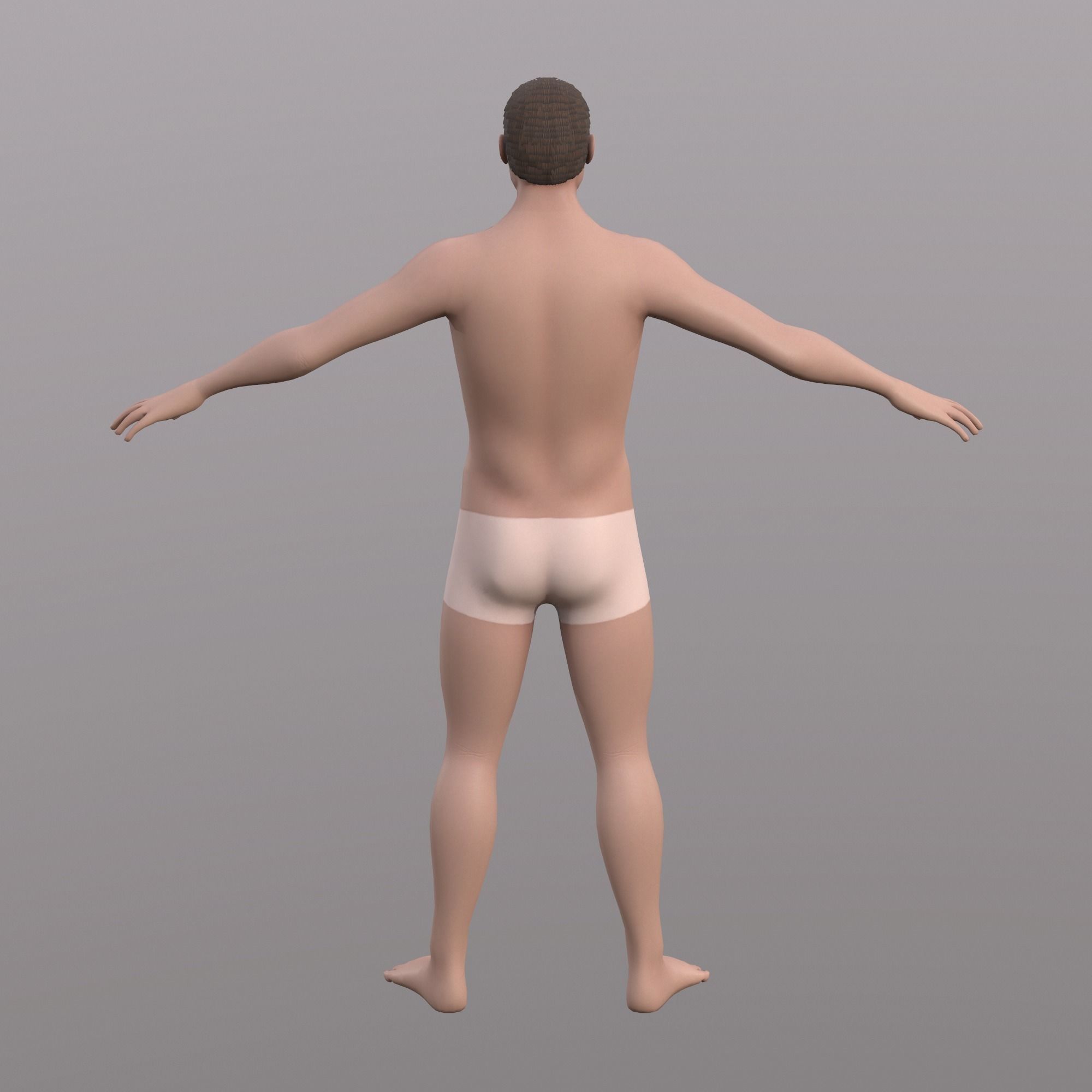 Base Character Mesh - Male Low-poly 3D model_9