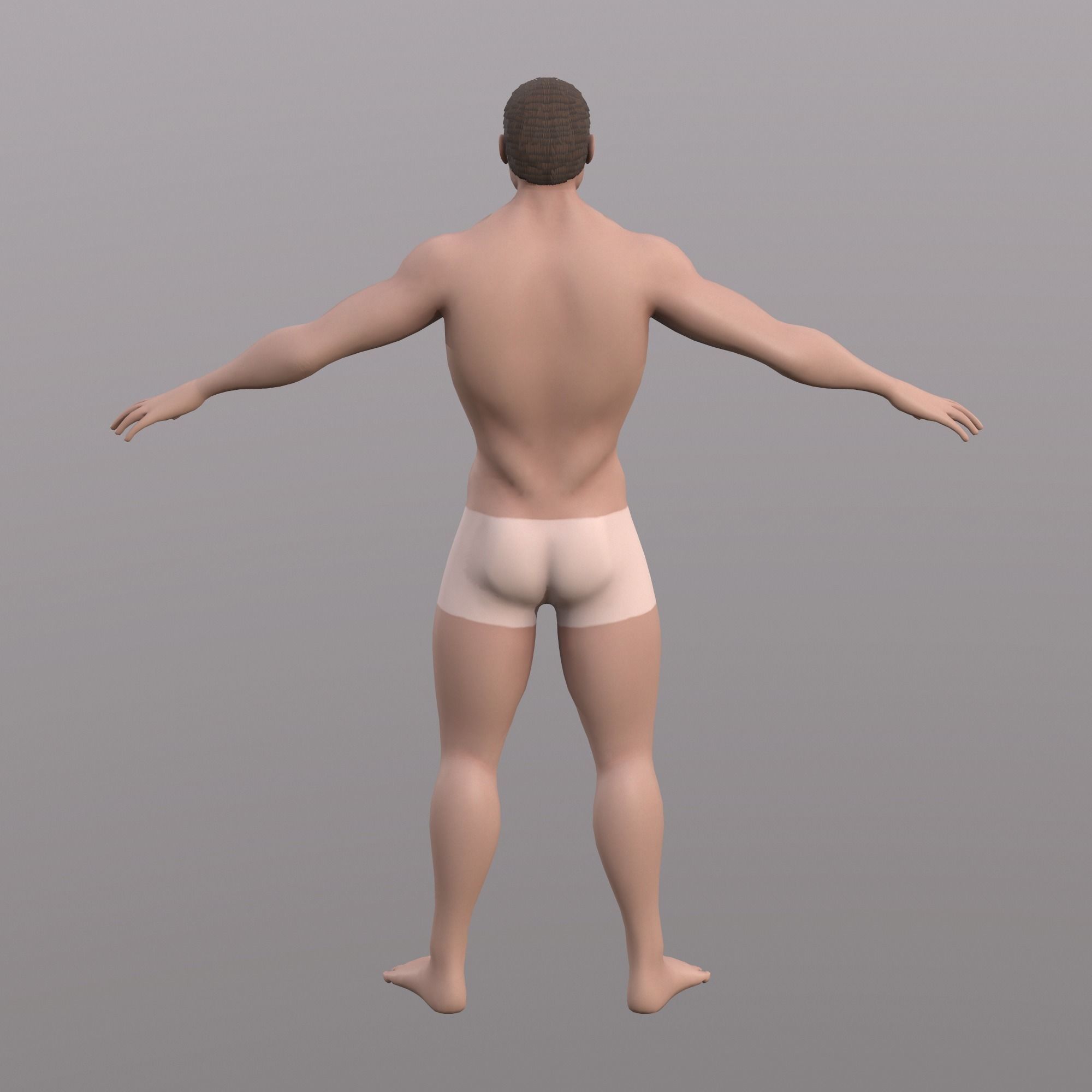 Base Character Mesh - Male Low-poly 3D model_18