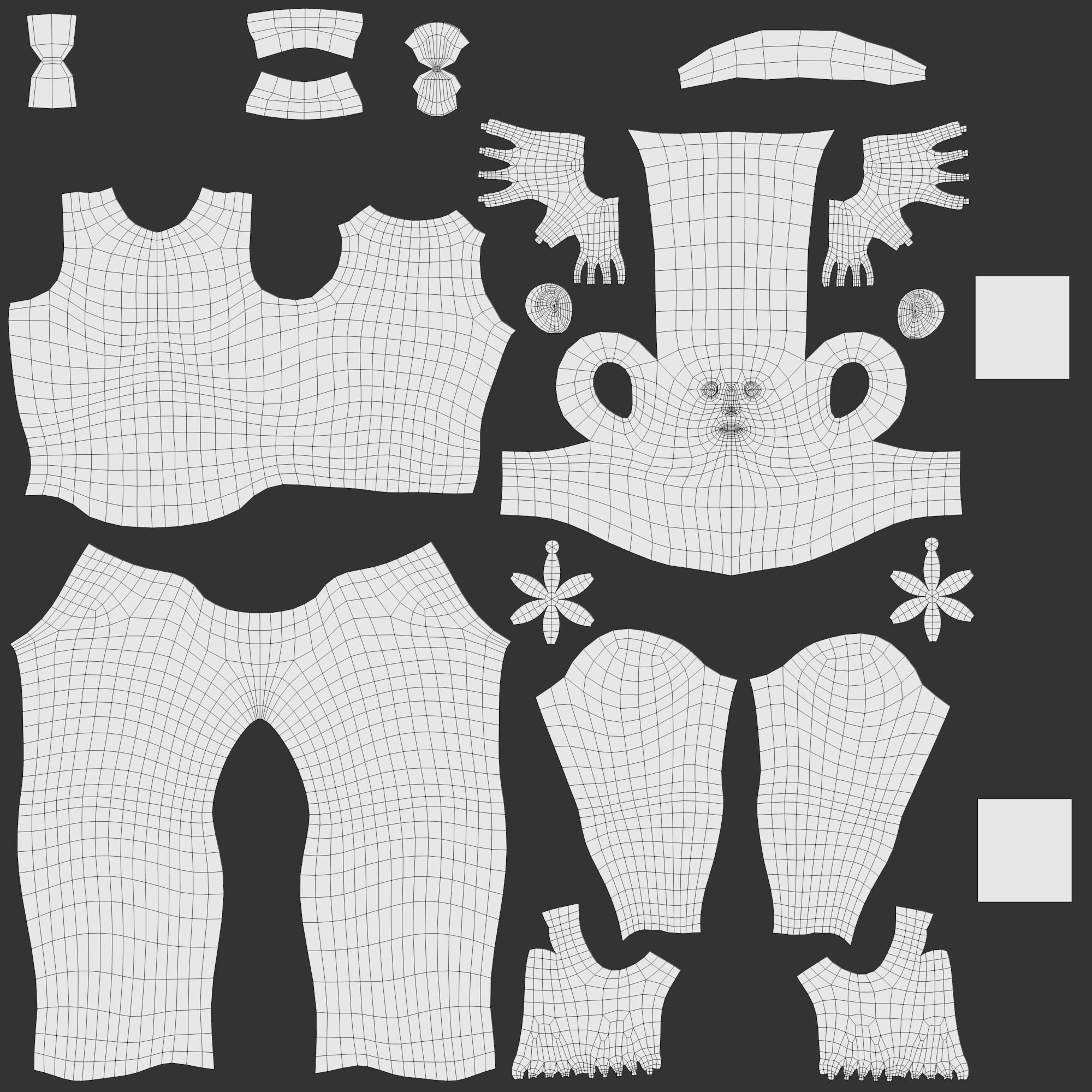 Base Character Mesh - Male Low-poly 3D model_34