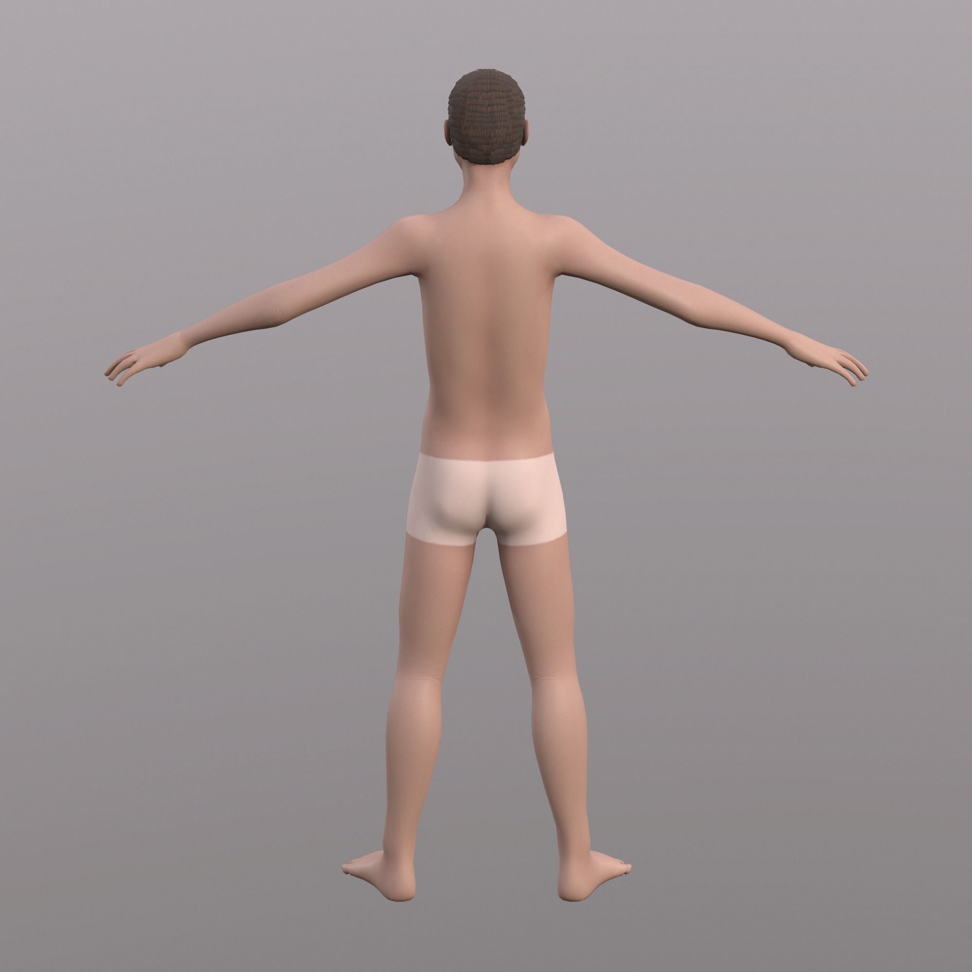 Base Character Mesh - Male Low-poly 3D model_27