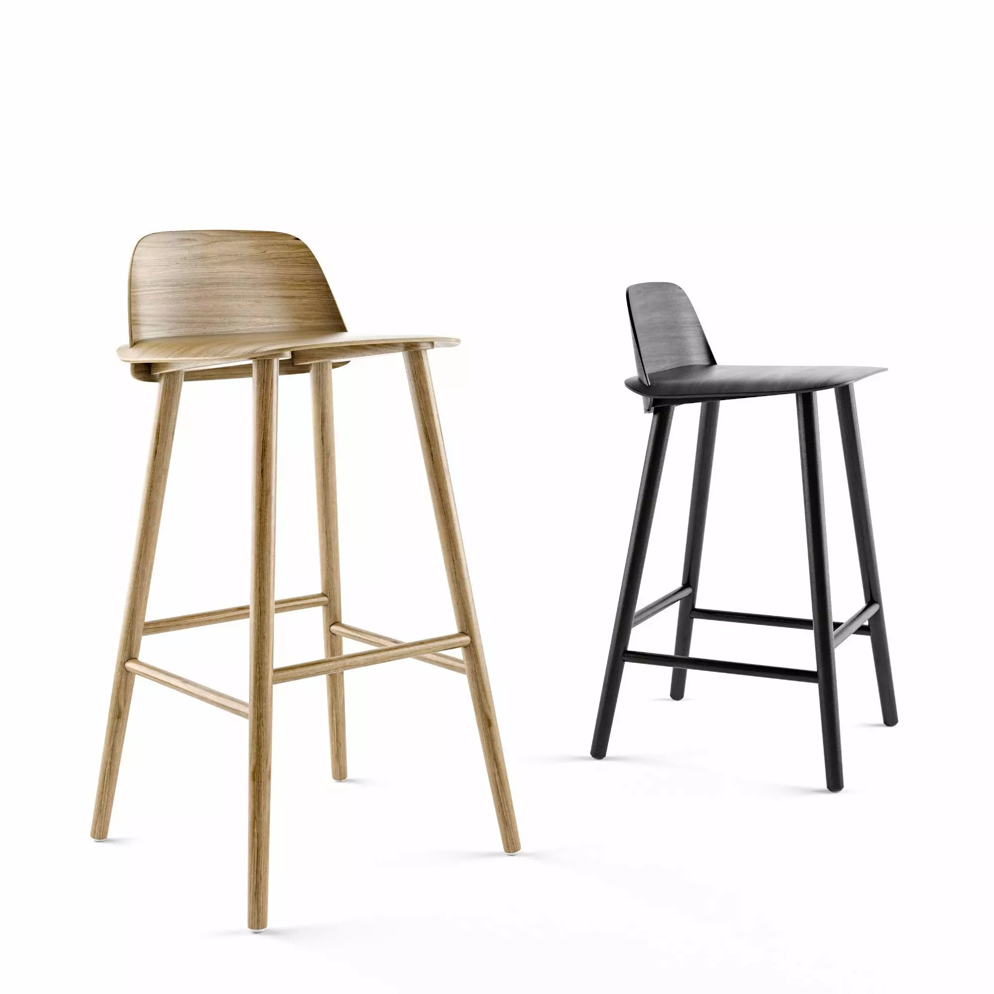 MUUTO Nerd Counter stool and Bar Stool 3D model_0