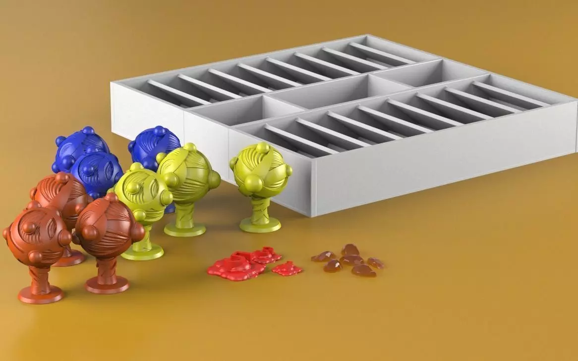 Keyforge set candy tray 3D print model_0