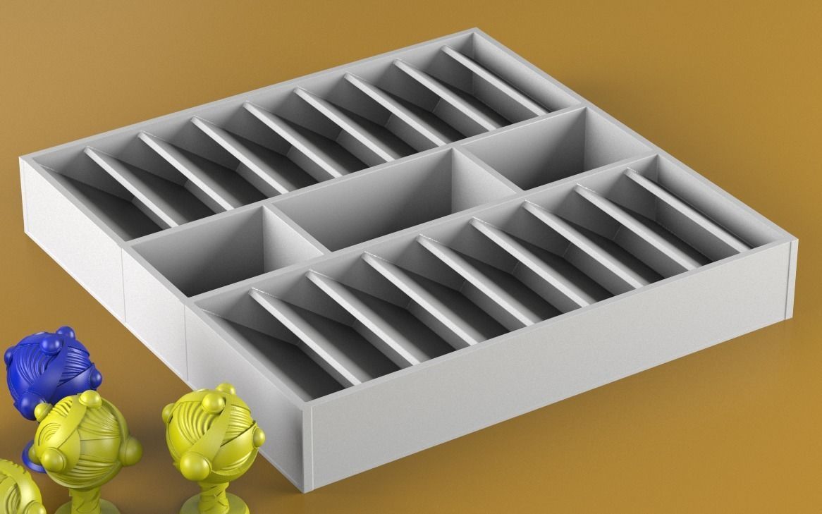 Keyforge set candy tray 3D print model_4