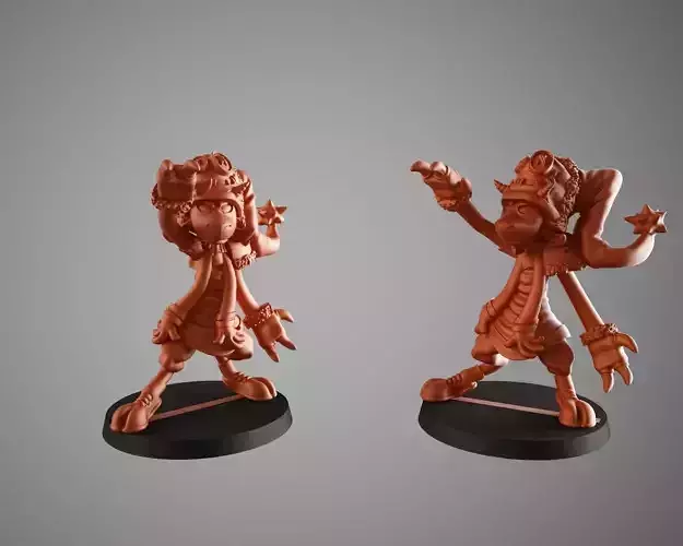 Goat 1 pair of figurines 3D print model
