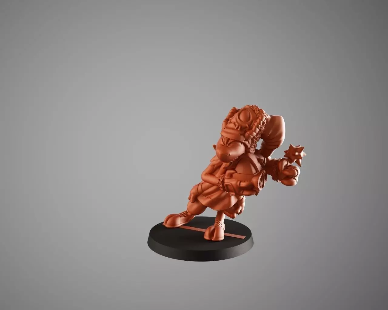 Goat 9 orange figurine 3D print model