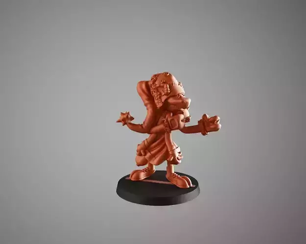 Goat 7 orange figurine 3D print model