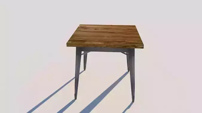 TABLE EN BOIS PIEDS METALIQUE M-84421-30V