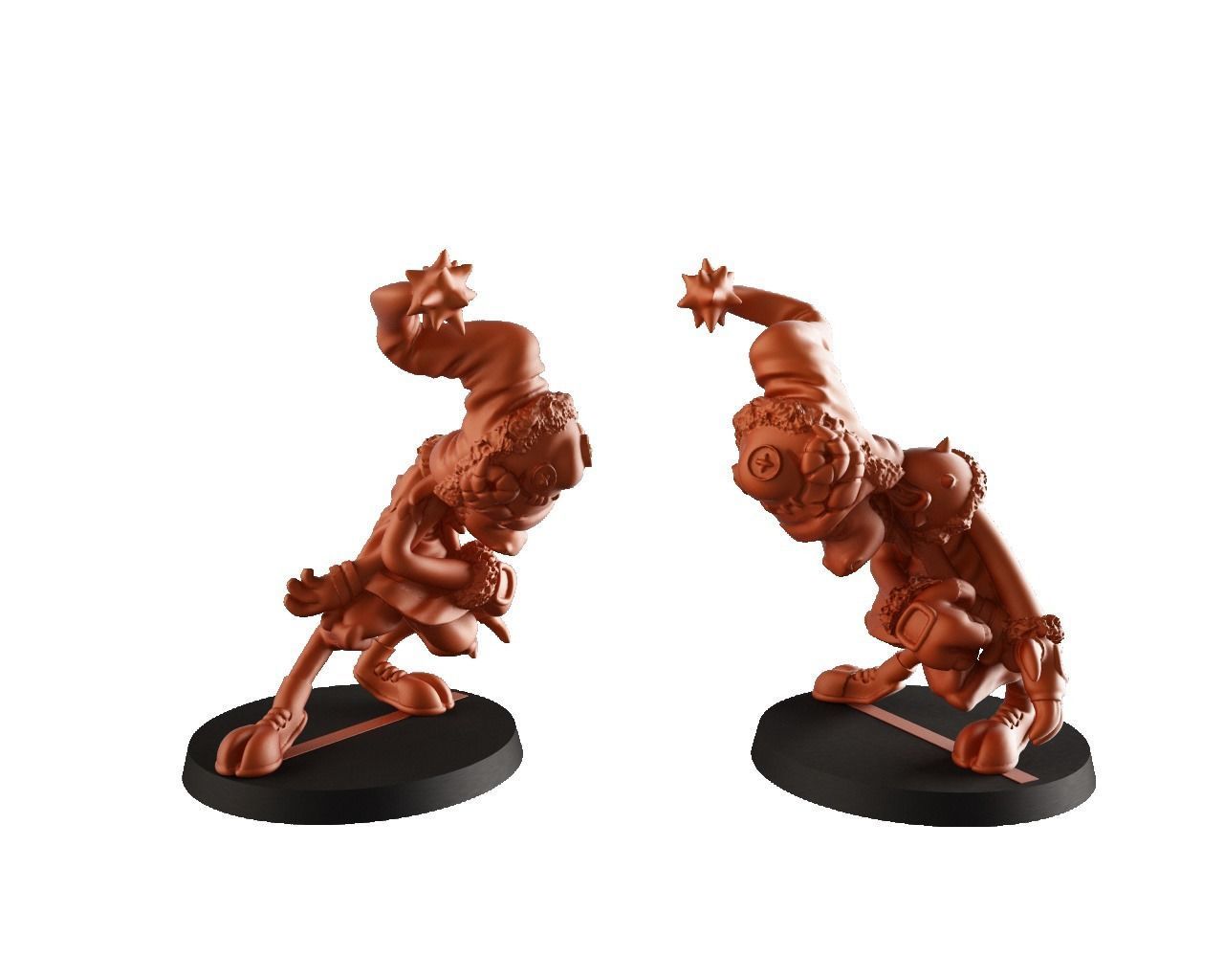 Goat 3 character wearing hat and gloves 3D print model_2