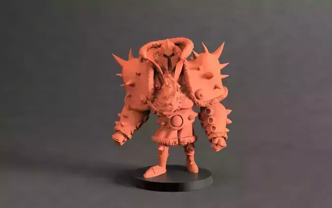 Santa warrior 1 3D print model