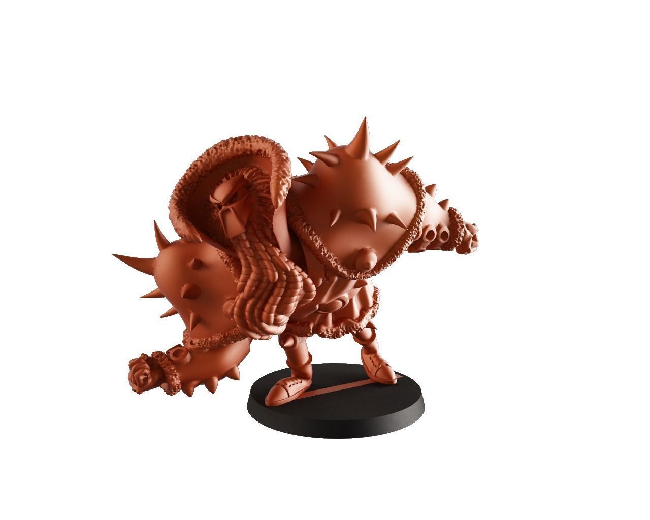 Santa warrior 2 3D print model_1