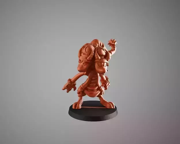 Double head goat 3D print model