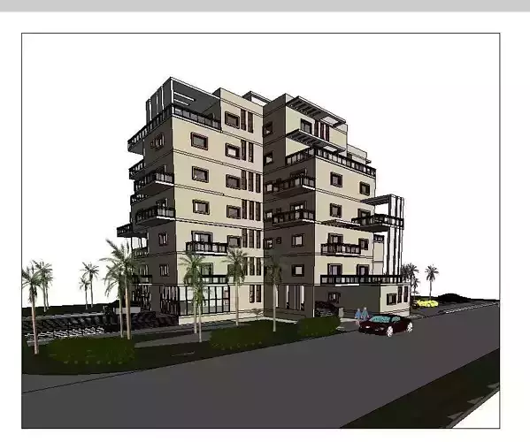 Residential Commercial Building 3D model