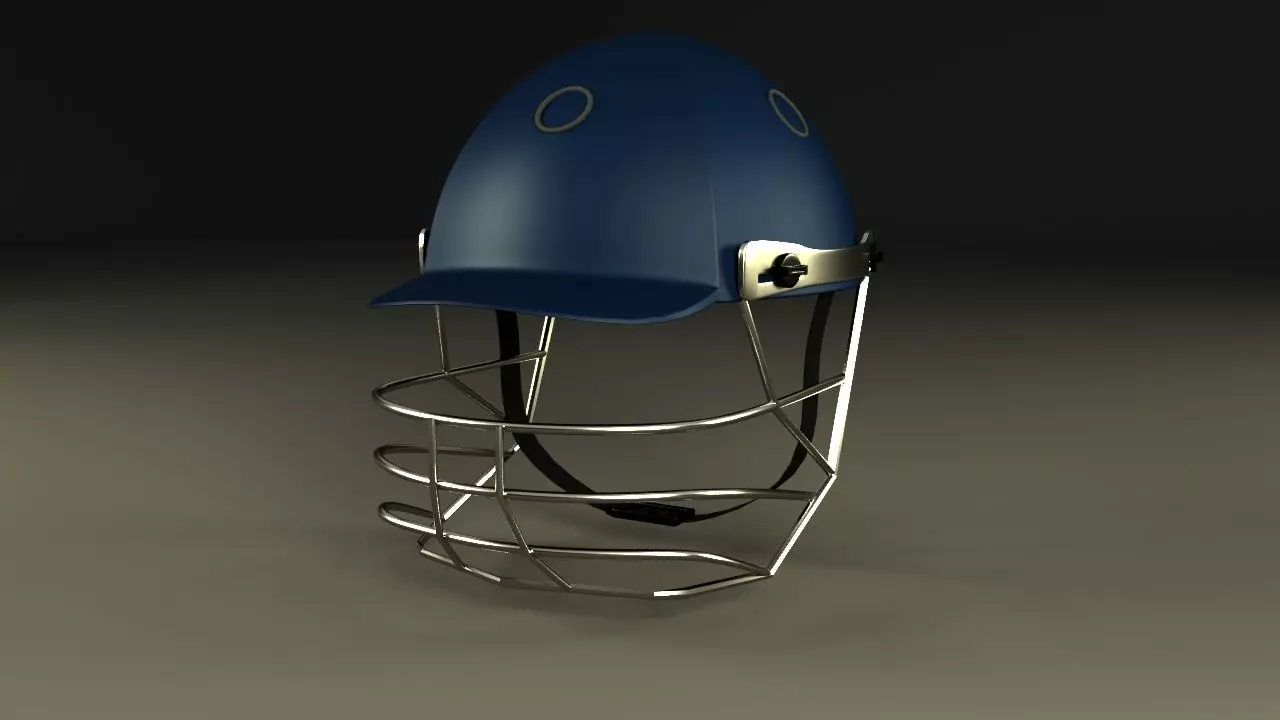 halmet cricket helmet Low-poly 3D model_0