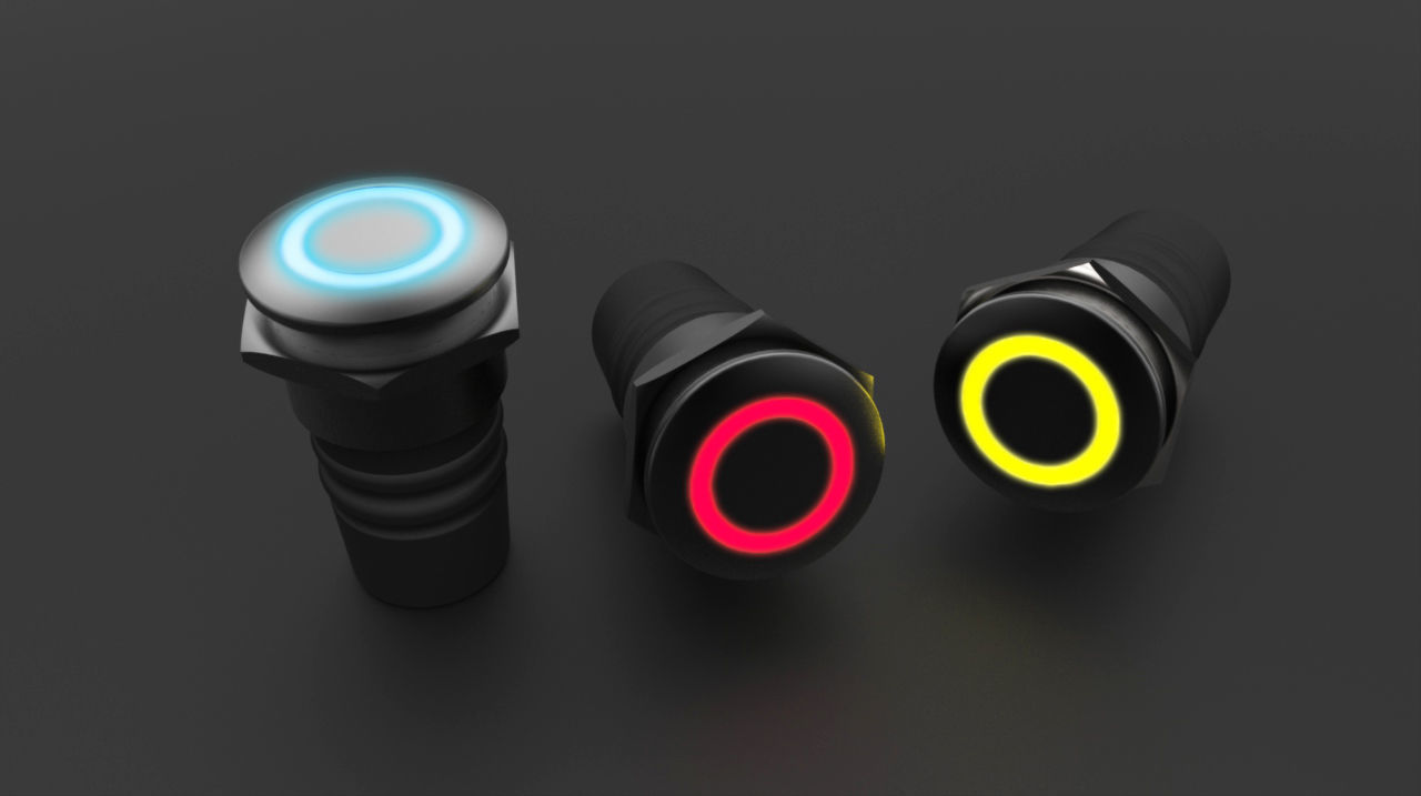 Vandal Resistant Push Button Switch 3D model CGTrader