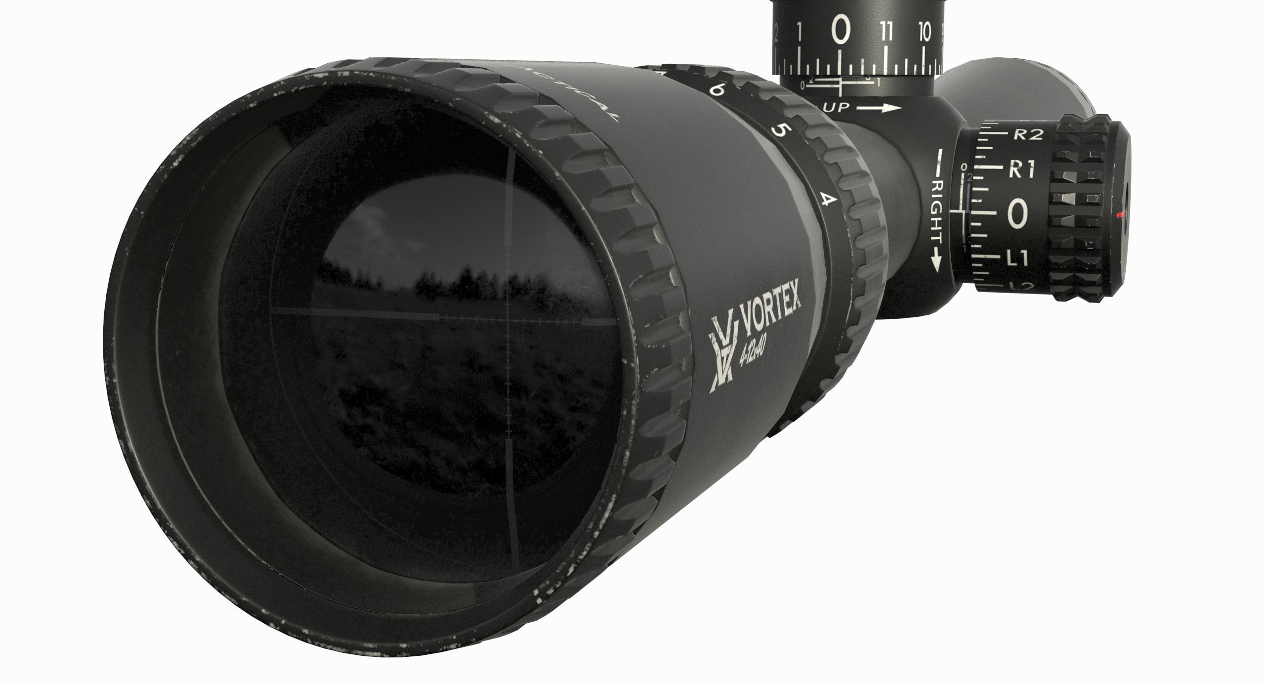Vortex Optics Diamondback 4-12X40 Riflescope Low-poly 3D model_12