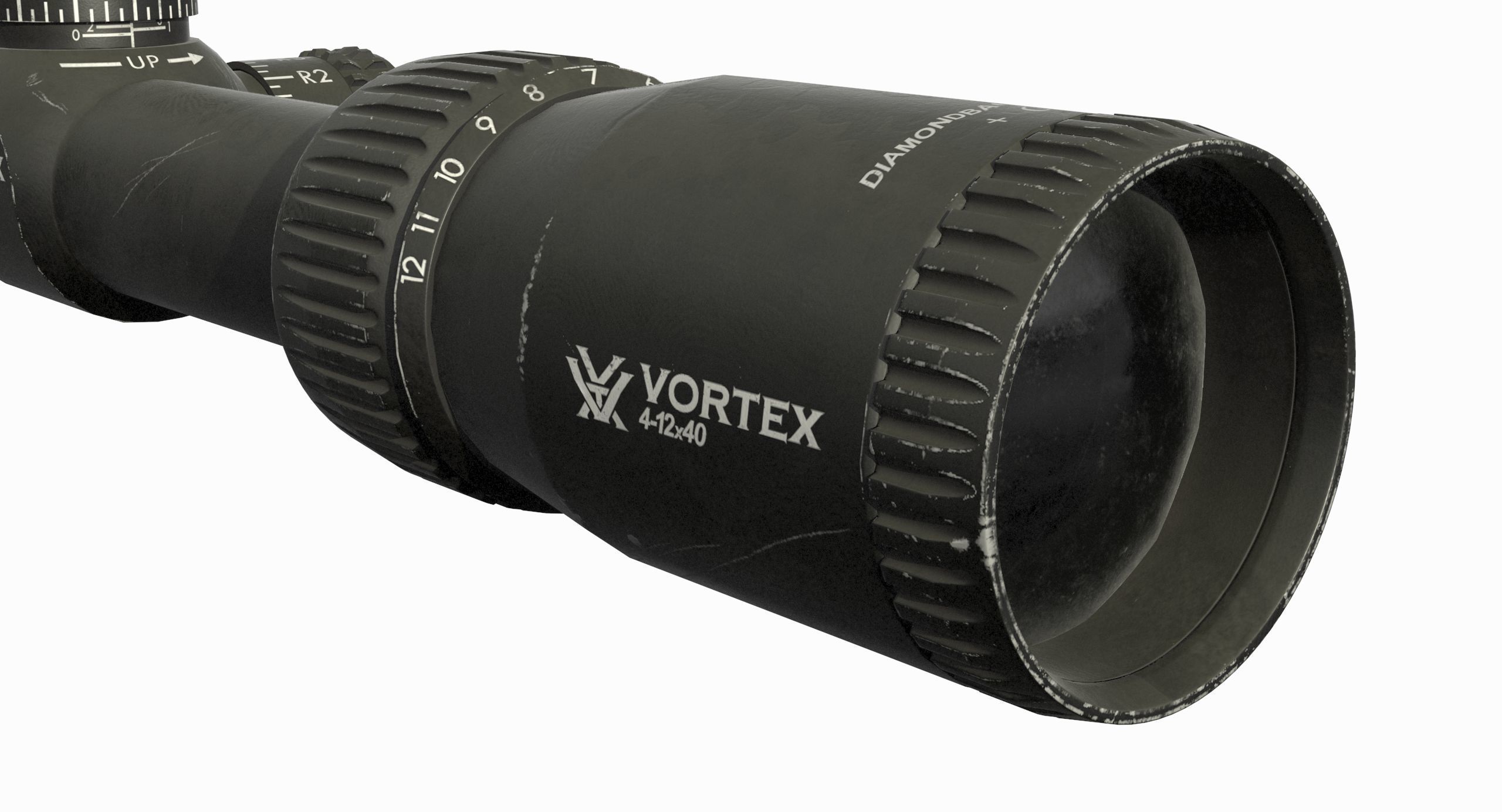 Vortex Optics Diamondback 4-12X40 Riflescope Low-poly 3D model_28