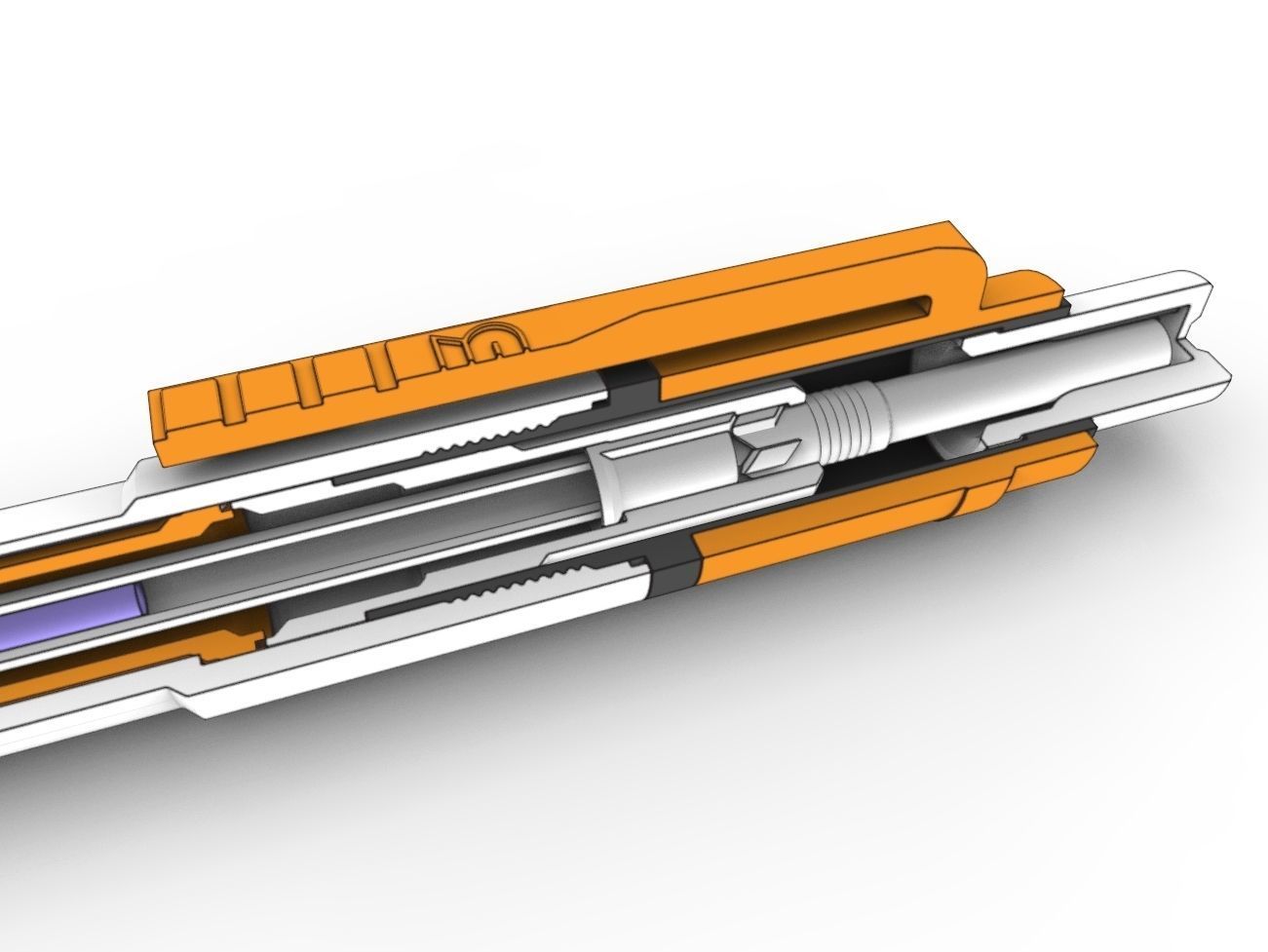 Retractable Ballpoint Pen 3D model_2