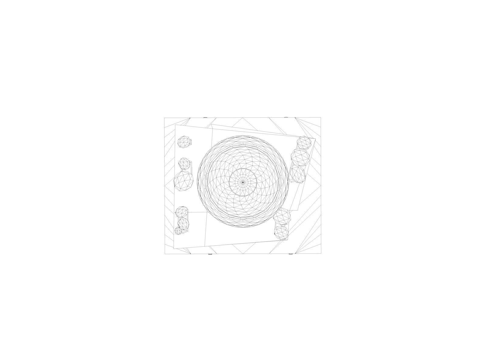 Low Poly St Marie Axe Gherkin Tower Landmark Low-poly 3D model_6