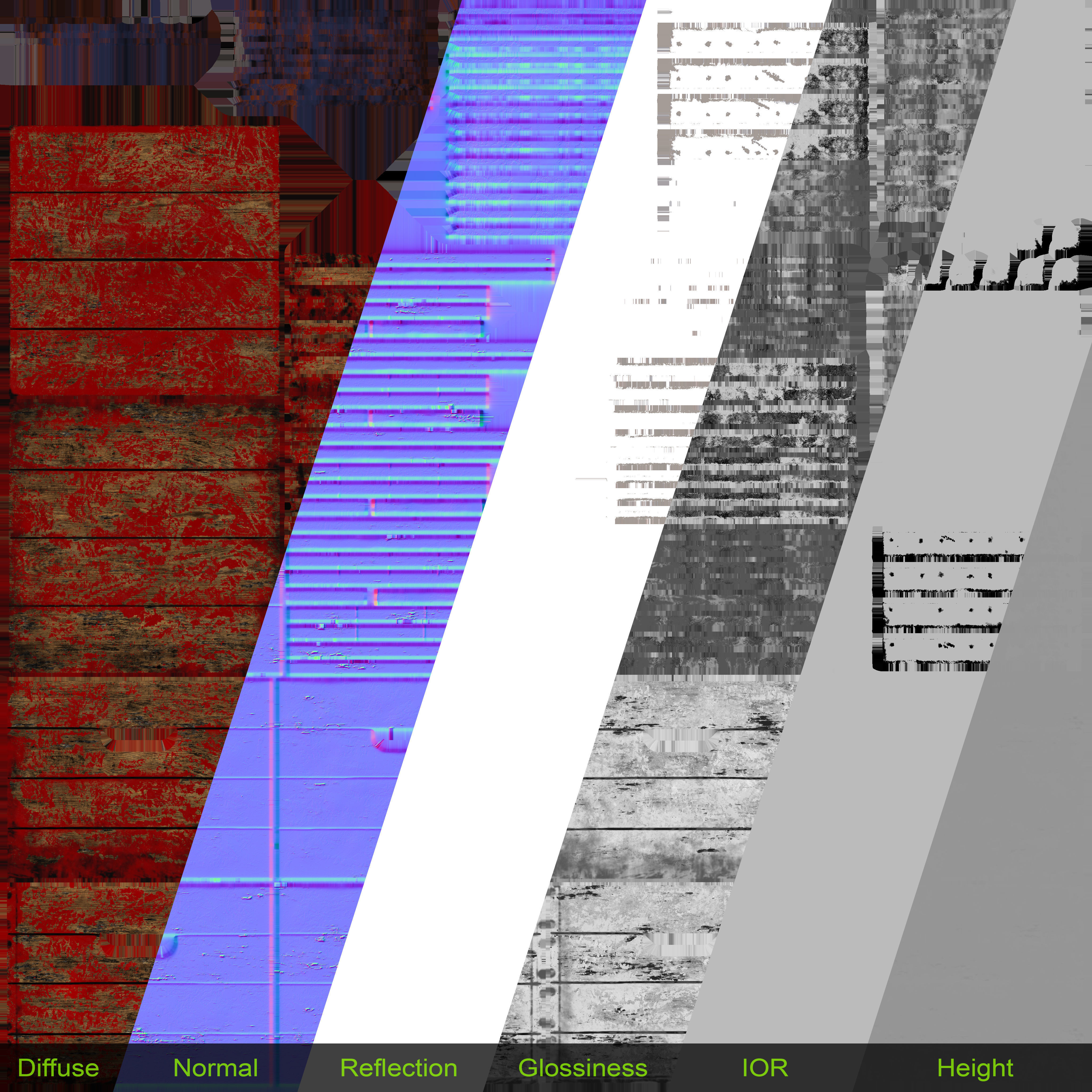 Wooden Crate Low-poly 3D model_11