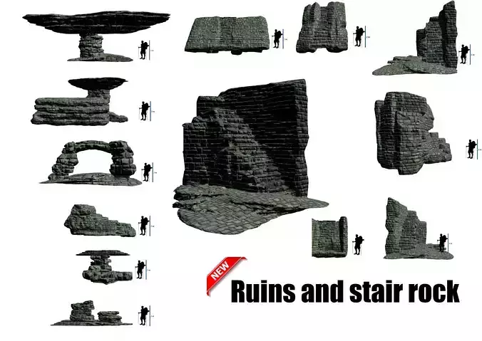 Ruins and stair rock