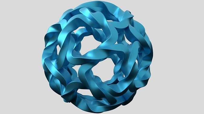 Twisted Starball 3D print model